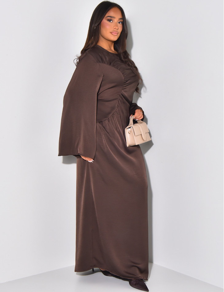 Robe longue asymétrique à nouer