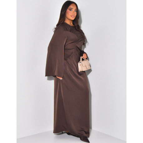 Robe longue asymétrique à nouer