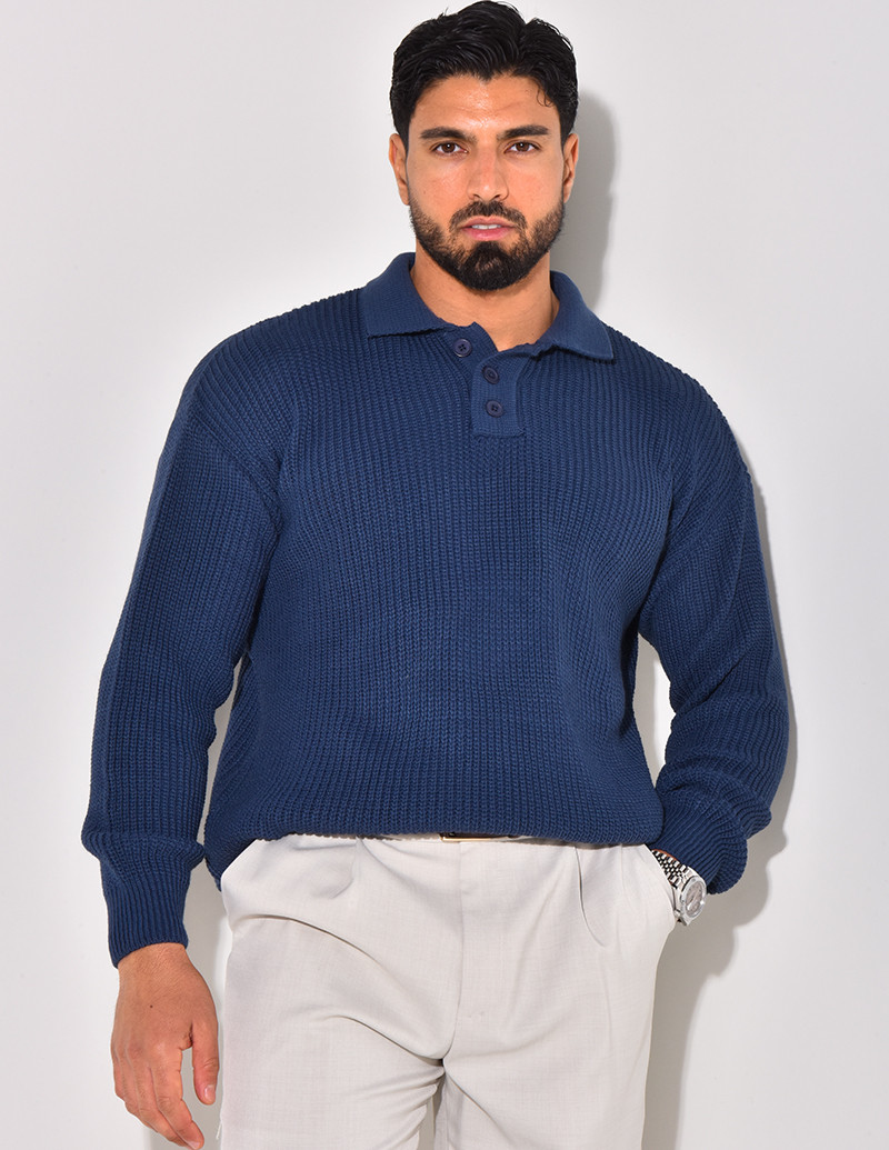 Pull en laine avec col à...