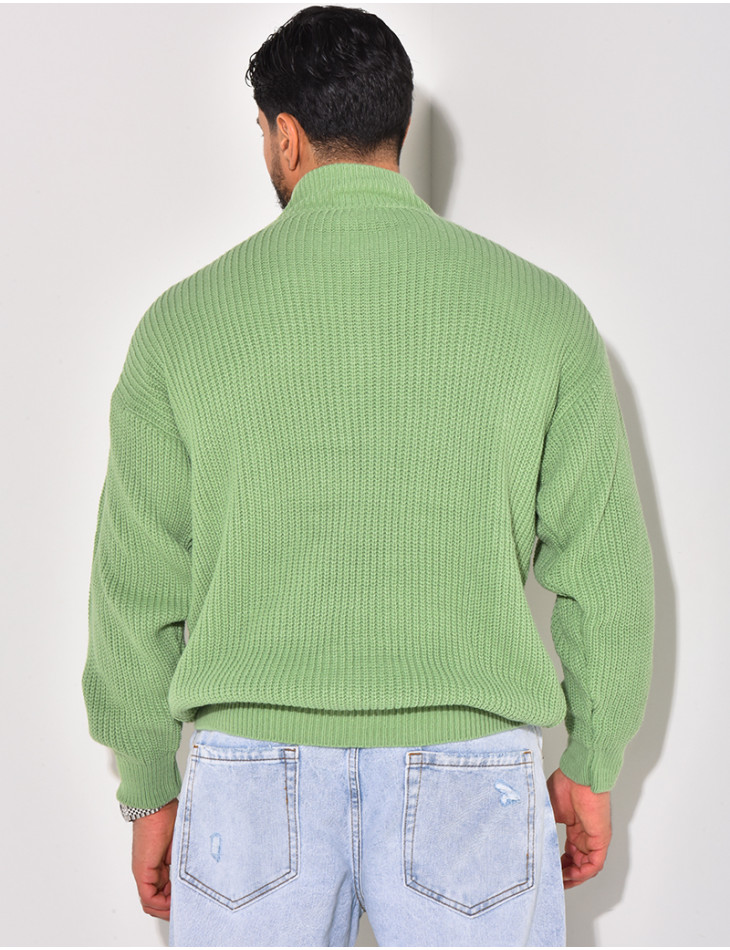 Pull en laine avec col à zip