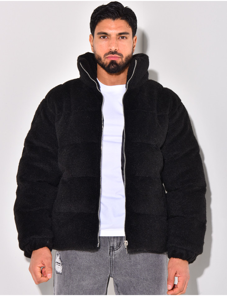 Doudoune effet peau de mouton