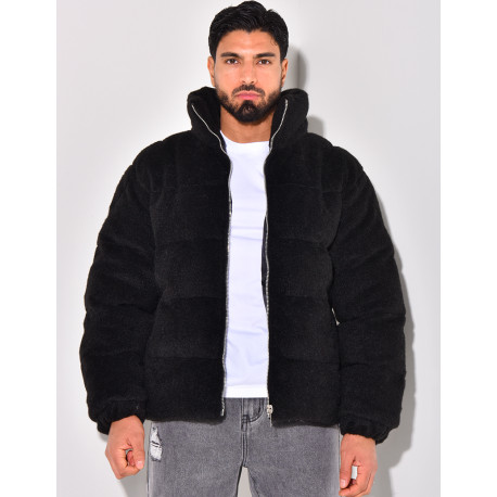 Doudoune effet peau de mouton