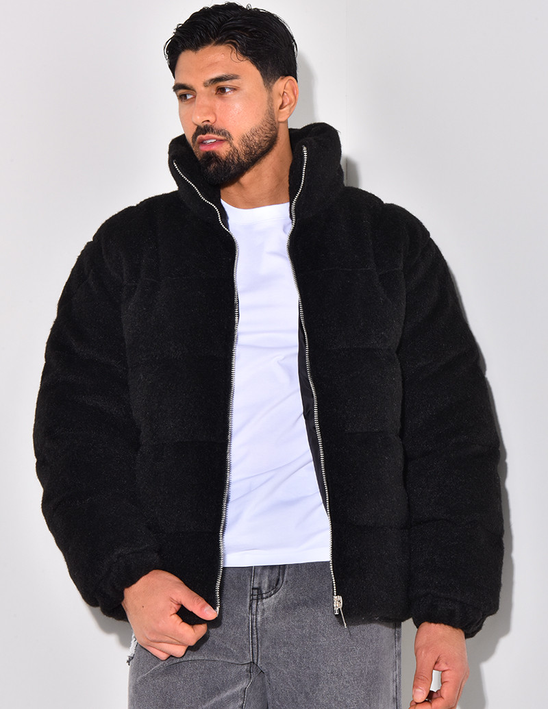 Doudoune effet peau de mouton