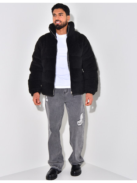 Doudoune effet peau de mouton