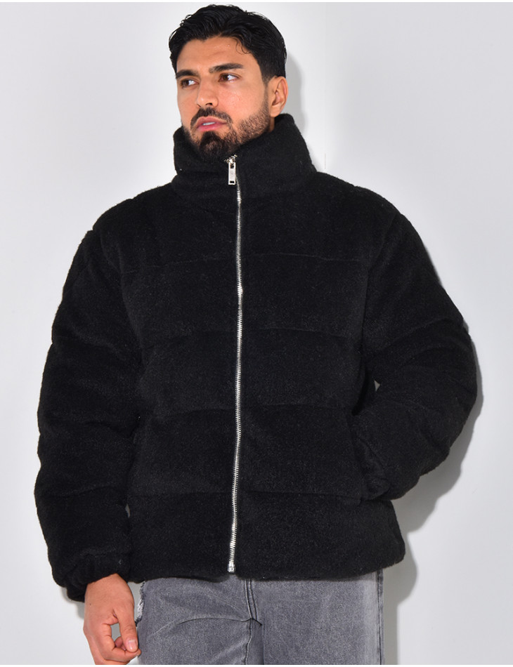 Doudoune effet peau de mouton