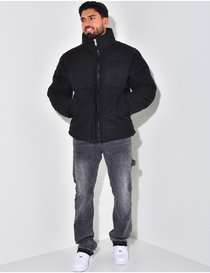 Plüsch Daunenjacke Mann