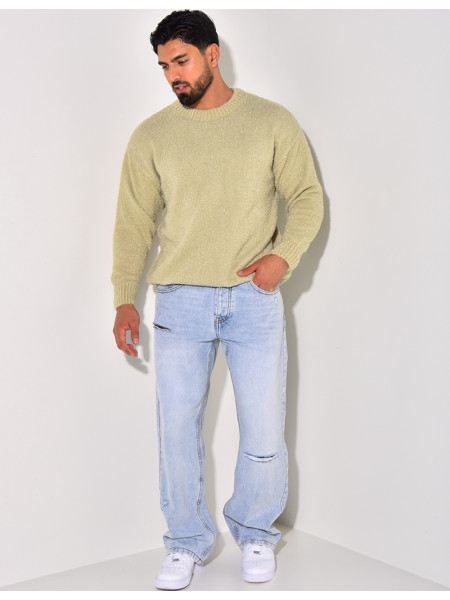 Pull en laine col rond