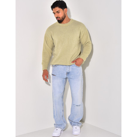 Pull en laine col rond