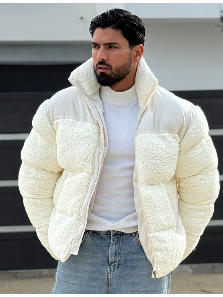 Doudoune effet peau de mouton