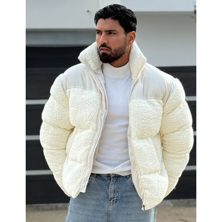 Doudoune effet peau de mouton