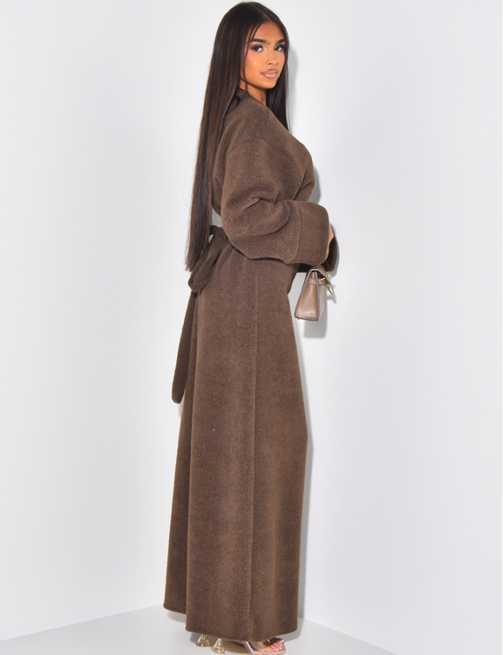 Weiches, im Rücken zu bindendes Wickelkleid