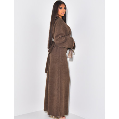 Weiches, im Rücken zu bindendes Wickelkleid