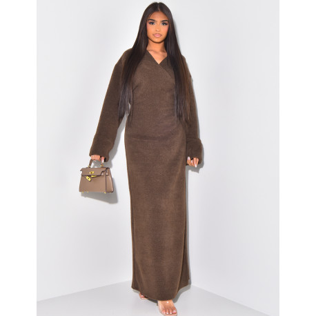 soft wrap dress to tie in the back