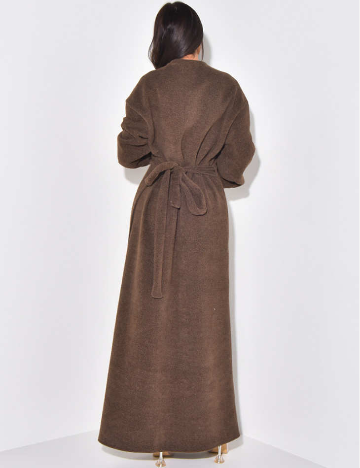 Weiches, im Rücken zu bindendes Wickelkleid