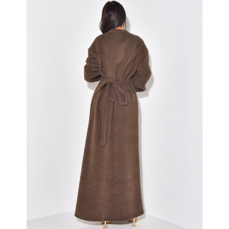 Weiches, im Rücken zu bindendes Wickelkleid