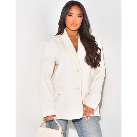 Blazer oversize à fente dans le dos