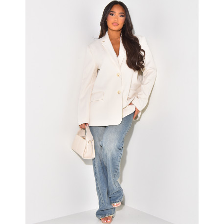 Blazer oversize à fente dans le dos