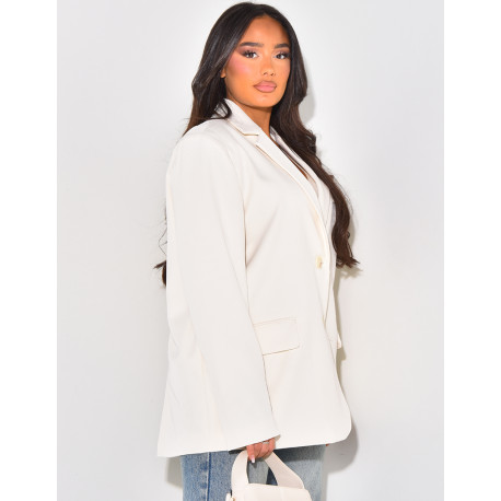 Blazer oversize à fente dans le dos