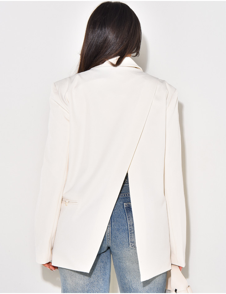Blazer oversize à fente dans le dos