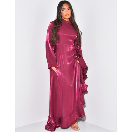 Langes, asymmetrisches Kleid zum Taillieren