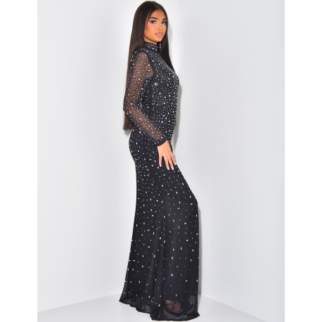 Long dress with jewels