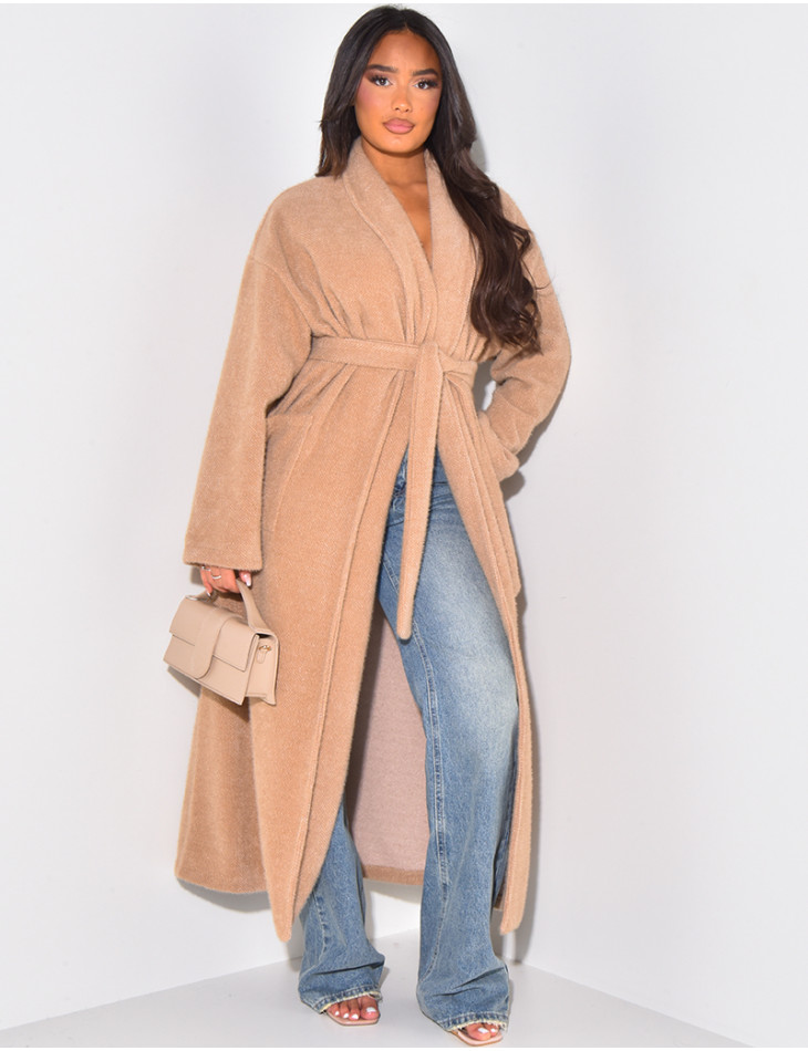 Weicher Kimono-Mantel zum Binden