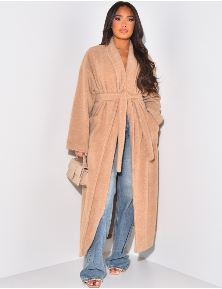 Weicher Kimono-Mantel zum Binden