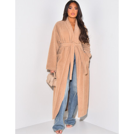 Weicher Kimono-Mantel zum Binden