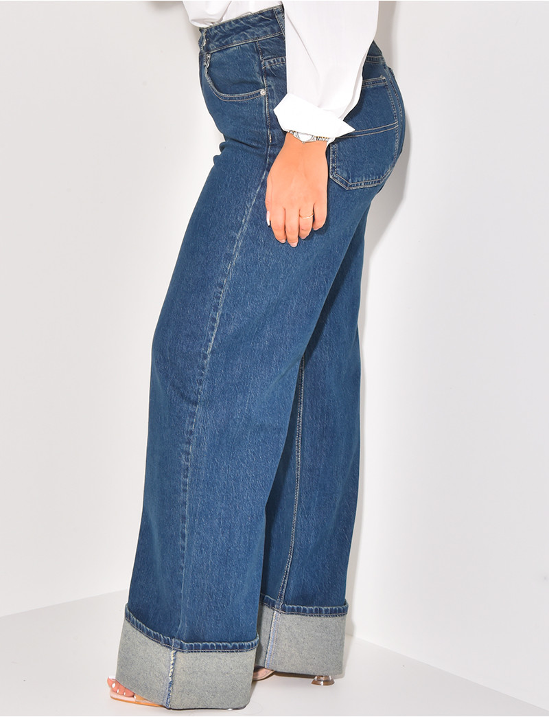 Avec Fente Jeans Fente Cheville Wide Leg Jean Avec Fente Zara Wide