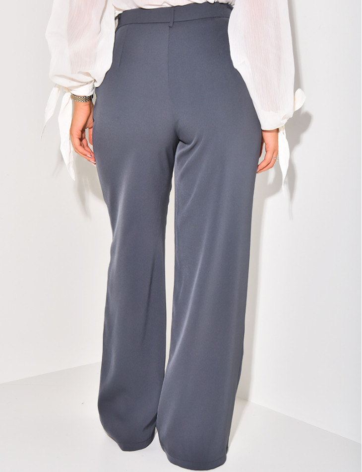 Wide-cut tailored trousers