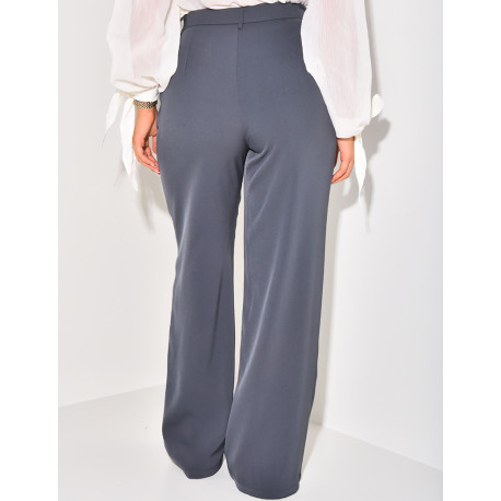 Wide-cut tailored trousers