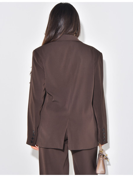 Oversized blazer with epaulettes