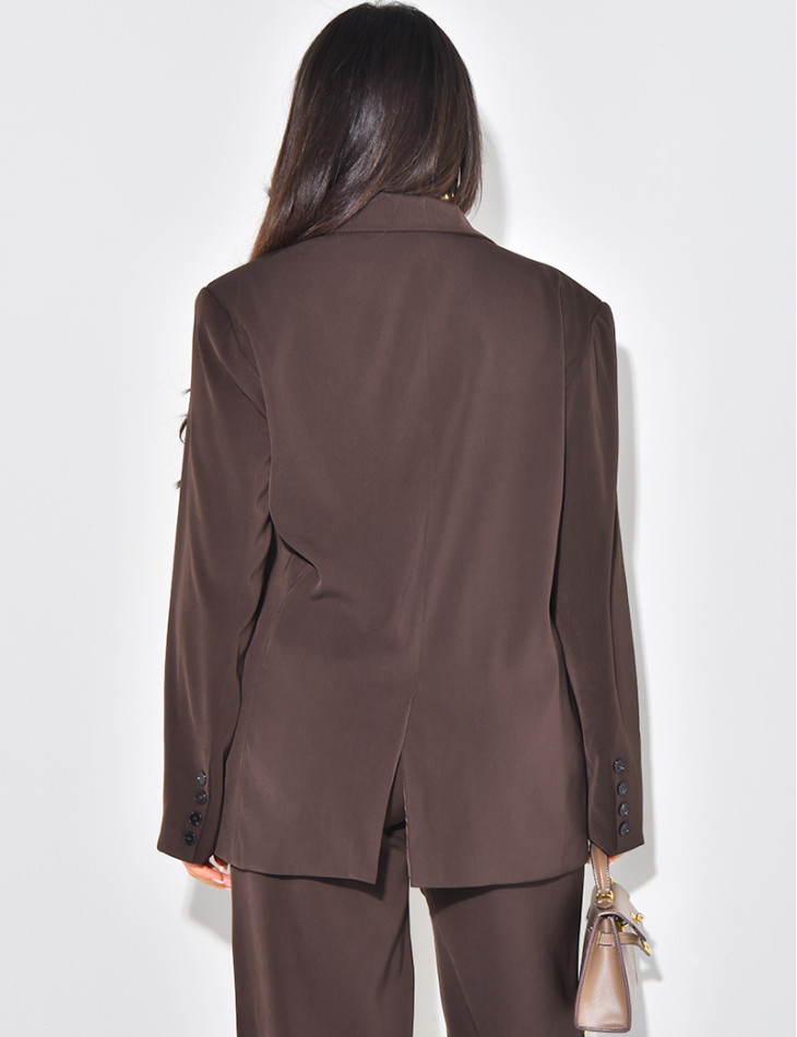 Oversized blazer with epaulettes