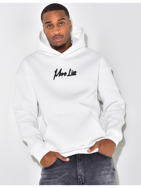 Sweat à capuche avec dessin dans le dos