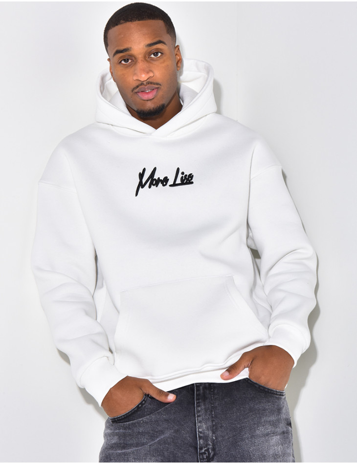 Sweat à capuche avec dessin dans le dos