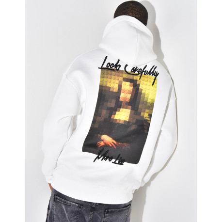 Sweat à capuche avec dessin dans le dos