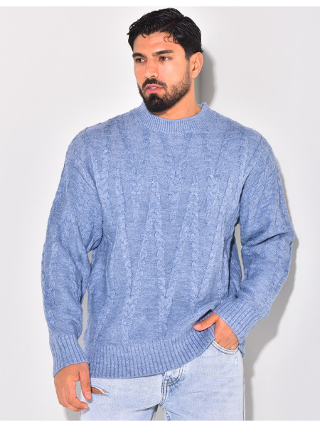 Pull en laine torsadé