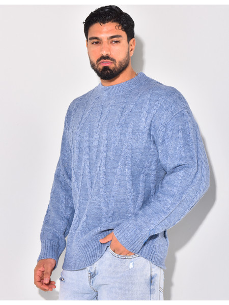Pull en laine torsadé