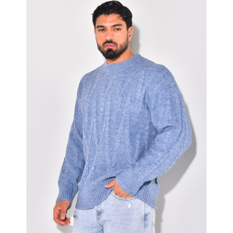 Pull en laine torsadé