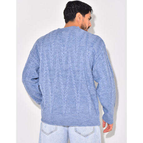 Pull en laine torsadé