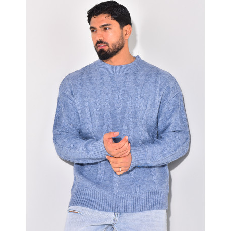 Pullover mit Zopfmuster