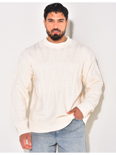 Pull en laine torsadé
