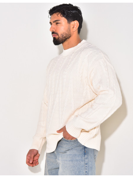 Pull en laine torsadé