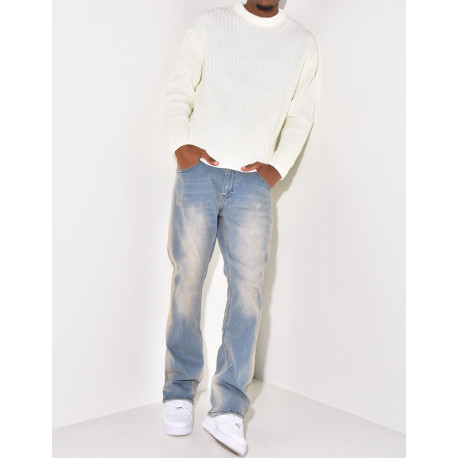 Jeans flare délavé