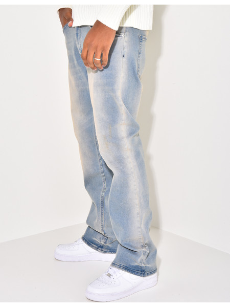 Jeans flare délavé