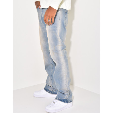 Jeans flare délavé