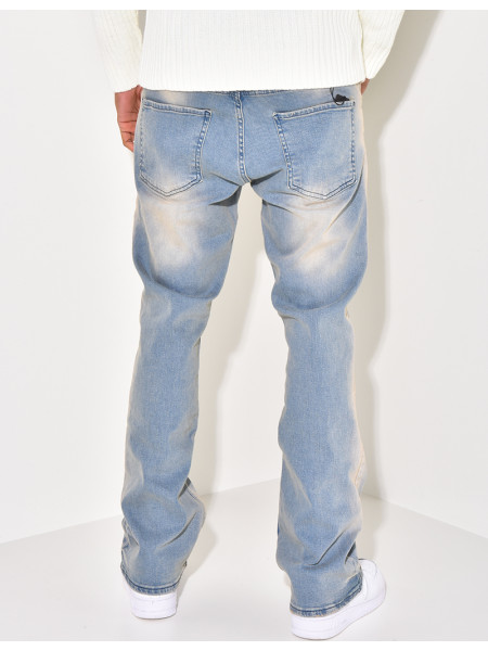 Jeans flare délavé
