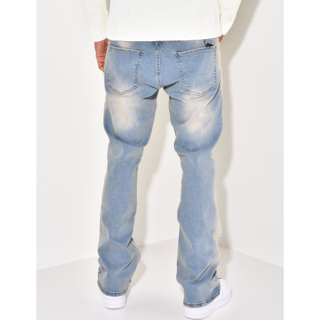 Jeans flare délavé