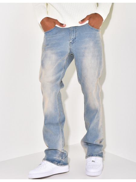 Jeans flare délavé