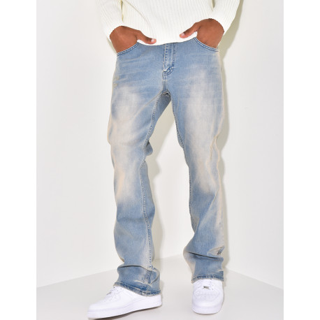 Jeans flare délavé